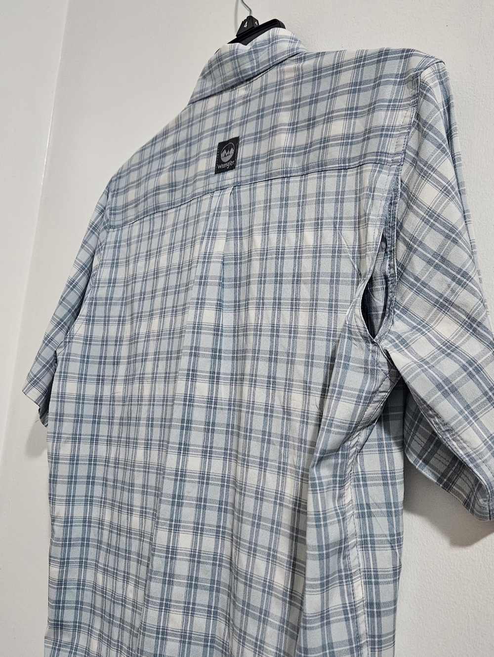 Wrangler Men's Plaid Button-Down Shirt/Short Sleeve/Outdoor/Regular Fit/Size S - Picture 7 of 14